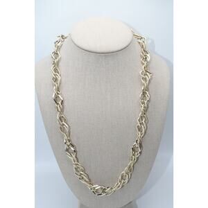 Vintage Germany Eloxal Gold Tone Chain Necklace 24 Inch Lightweight